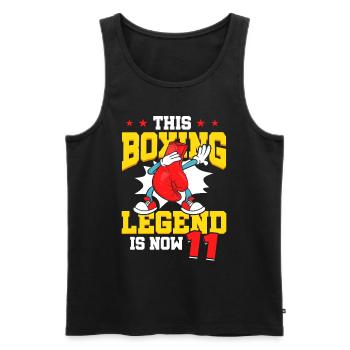 Diese Box-legende Ist Jetzt 11 Sport Kind 11 - Männer Premium Bio Tank Top - Schwarz - Vorne - Michal (187cm)