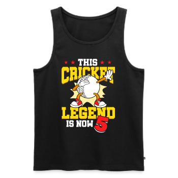 Diese Cricket-legende Ist Jetzt 5 Sport Kind 5. - Männer Premium Bio Tank Top - Schwarz - Vorne - Michal (187cm)