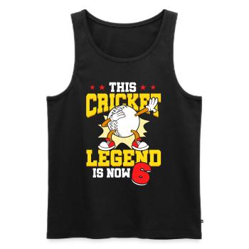 Diese Cricket-legende Ist Jetzt 6 Sport Kind 6. - Männer Premium Bio Tank Top - Schwarz - Vorne - Michal (187cm)