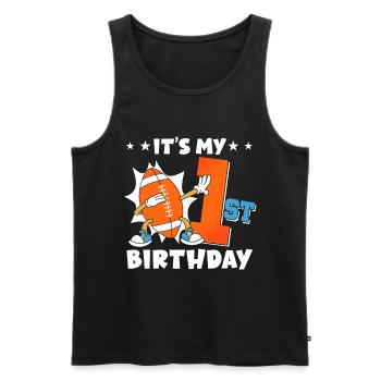 It's My 1st Birthday American Football - Men's Premium Organic Tank Top - black - Front - Michal (187cm)