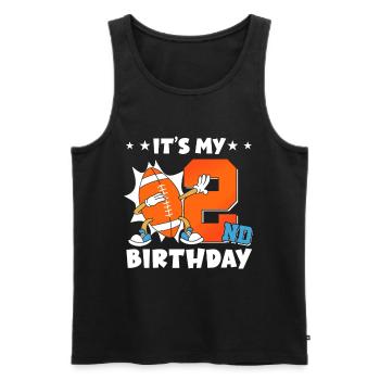 It's my 2nd birthday American Football - Men's Premium Organic Tank Top - black - Front - Michal (187cm)