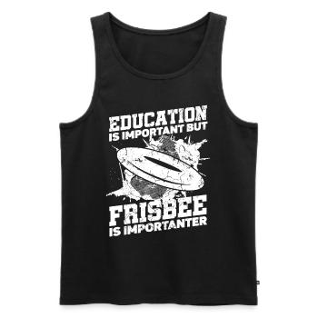 Bildung Ist Wichtig, Aber Sport Ultimate Frisbee - Männer Premium Bio Tank Top - Schwarz - Vorne - Michal (187cm)