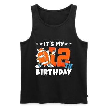 It's my 12th birthday American football - Men's Premium Organic Tank Top - black - Front - Michal (187cm)