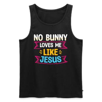 No rabbit loves me like the Christian faith - Men's Premium Organic Tank Top - black - Front - AI Model Male 178 light (178cm)