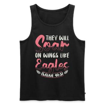Sie Werden Sich Aufschwingen Auf Flügeln Wie - Männer Premium Bio Tank Top - Schwarz - Vorne - AI Model Male 178 light (178cm)