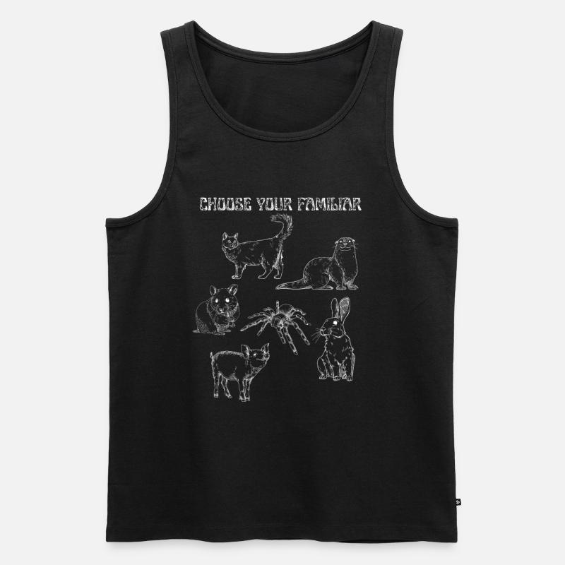 Choose your Familiar, Witch, Halloween - Männer Premium Bio Tank Top - Schwarz