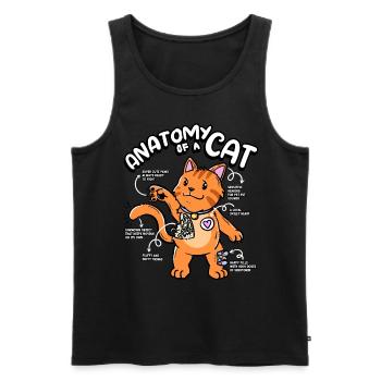 Anatomie Einer Katze Niedliche Pfoten Serotonin - Männer Premium Bio Tank Top - Schwarz - Vorne - AI Model Male 178 light (178cm)