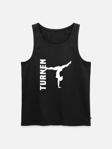 Turnen - Männer Premium Bio Tank Top - Schwarz