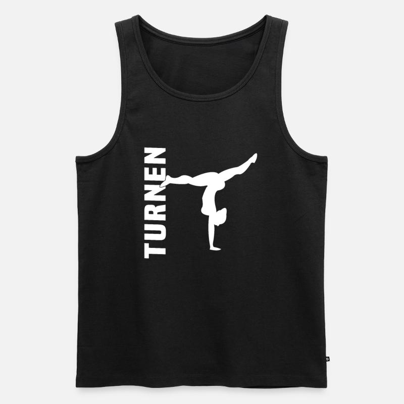 Turnen - Männer Premium Bio Tank Top - Schwarz