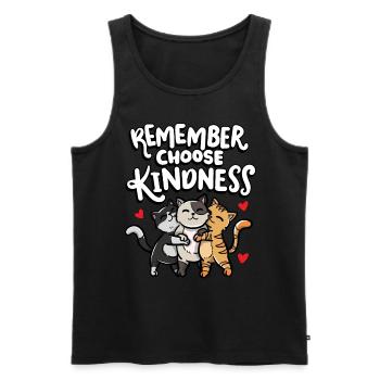 Remember choose kindness child - Men's Premium Organic Tank Top - black - Front - AI Model Male 178 light (178cm)