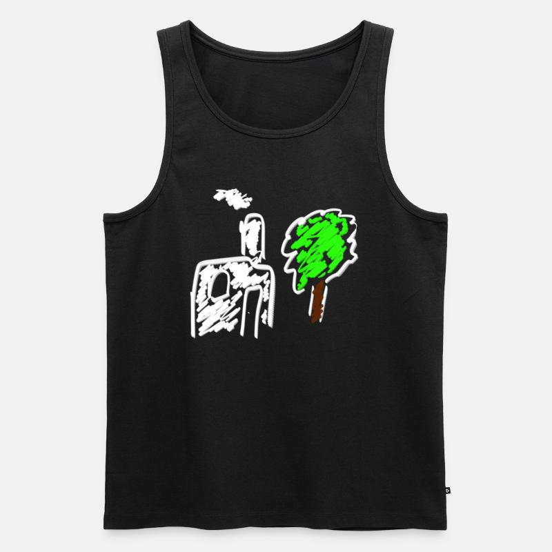 Heim - Männer Premium Bio Tank Top - Schwarz