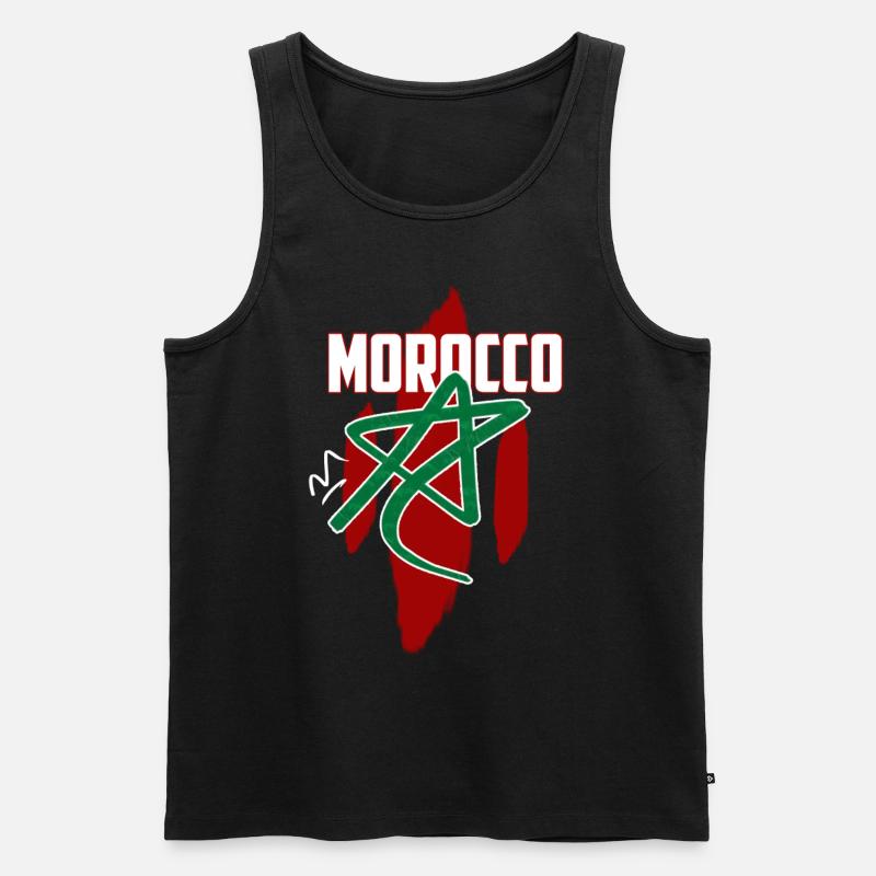 Marokko - Männer Premium Bio Tank Top - Schwarz