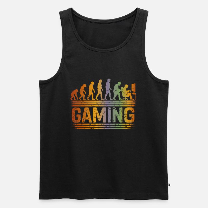 Evolution Gaming Shirt - Men's Premium Organic Tank Top - black