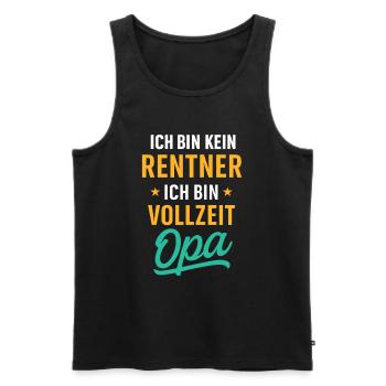 Vollzeit Opa - Männer Premium Bio Tank Top - Schwarz - Vorne - Michal (187cm)