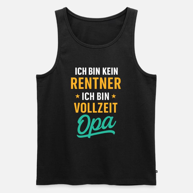 Vollzeit Opa - Männer Premium Bio Tank Top - Schwarz