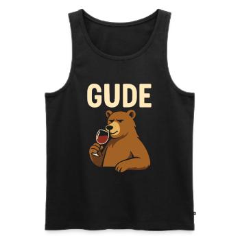Gude aus Rheinhessen - Männer Premium Bio Tank Top - Schwarz - Vorne - AI Model Male 178 light (178cm)