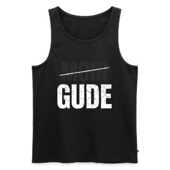Moin? Nein, Gude! - Männer Premium Bio Tank Top - Schwarz - Vorne - AI Model Male 178 light (178cm)