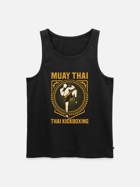 Muay Thai Kickboxing - Men's Premium Organic Tank Top - black