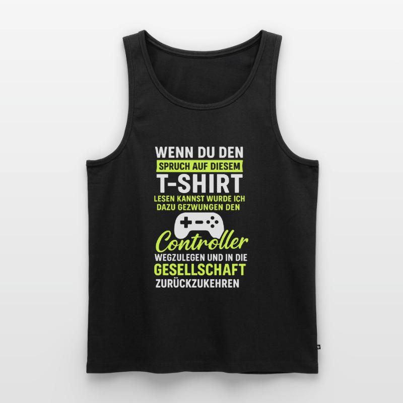 Controller Gaming Spruch Männer Premium Bio Tank Top