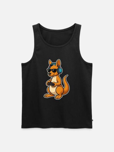 Gaming kangaroo with style - Men's Premium Organic Tank Top - black