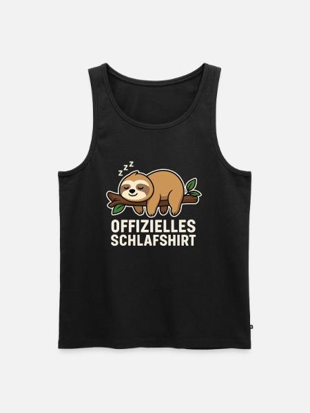 Official Sleep Shirt - Men's Premium Organic Tank Top - black