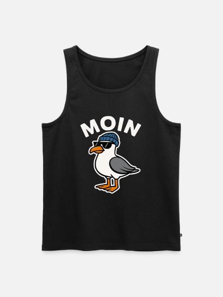 Moin Seagull - Men's Premium Organic Tank Top - black
