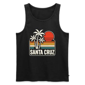 Santa Cruz Sunset - Men's Premium Organic Tank Top - black - Front - Michal (187cm)