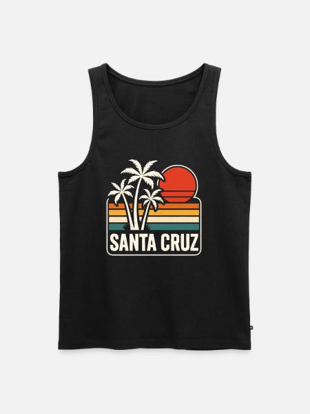 Santa Cruz Sunset - Männer Premium Bio Tank Top - Schwarz