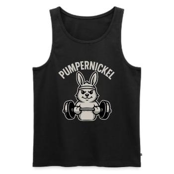 Pumpernickel - Männer Premium Bio Tank Top - Schwarz - Vorne - Michal (187cm)