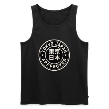 Tokyo Approved - Männer Premium Bio Tank Top - Schwarz - Vorne - AI Model Male 178 light (178cm)