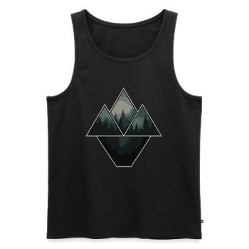 Forest Nature Lovers - Men's Premium Organic Tank Top - black - Front - AI Model Male 178 light (178cm)