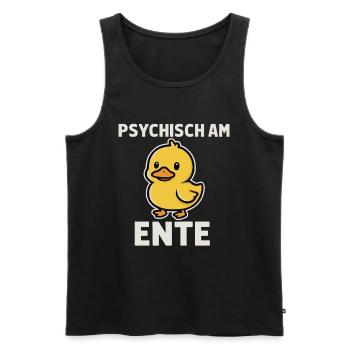 Psychically on the duck - Men's Premium Organic Tank Top - black - Front - AI Model Male 178 light (178cm)