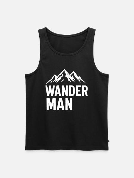 Wander Man - Männer Premium Bio Tank Top - Schwarz