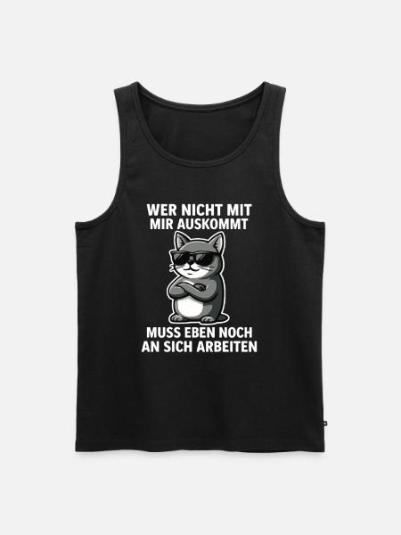 Cool Cat Saying - Men's Premium Organic Tank Top - black