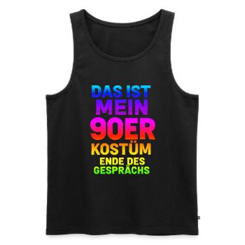 Mein90er Kostüm - Männer Premium Bio Tank Top - Schwarz - Vorne - AI Model Male 178 light (178cm)