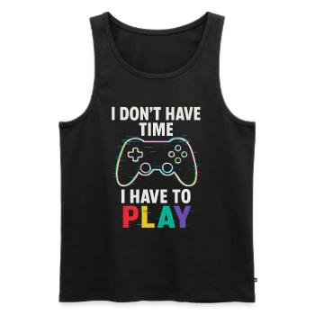 I Have To Play – Gamer Controller Design - Men's Premium Organic Tank Top - black - Front - Michal (187cm)