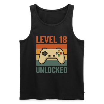 Gamer Birthday Retro Design - Men's Premium Organic Tank Top - black - Front - Michal (187cm)