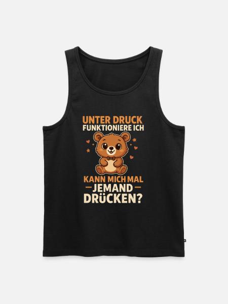 Teddy Bear Hug Saying - Men's Premium Organic Tank Top - black