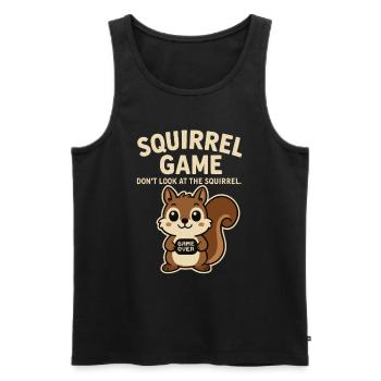 Eichhörnchen Lustiger Spruch game over - Männer Premium Bio Tank Top - Schwarz - Vorne - AI Model Male 178 light (178cm)