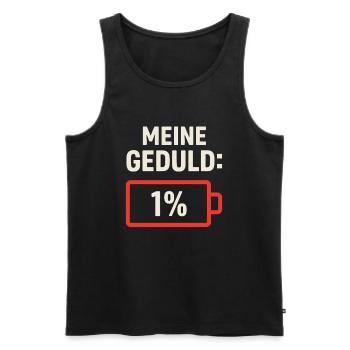Patience 1 Percent - Chemise drôle de batterie - Débardeur bio Premium Homme - noir - Devant - Michal (187cm)