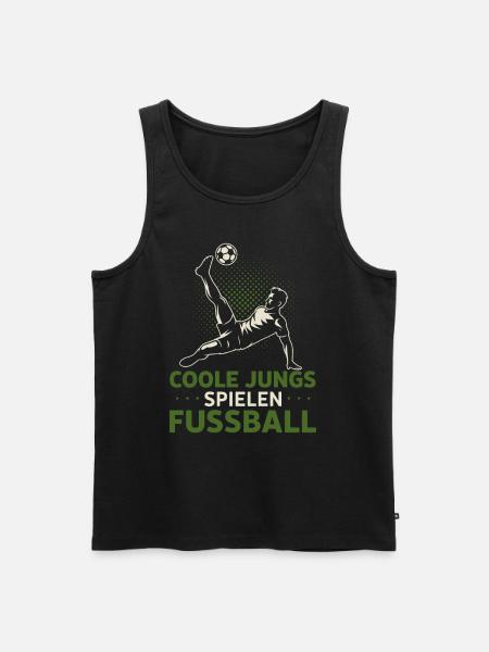 Cool Boys Playing Soccer - Men's Premium Organic Tank Top - black