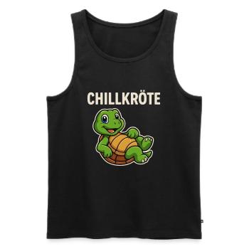 Chill Toad Turtle - Funny Turtle - Men's Premium Organic Tank Top - black - Front - AI Model Male 178 light (178cm)