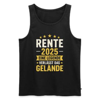 Pension 2025 - Legend - Men's Premium Organic Tank Top - black - Front - Michal (187cm)