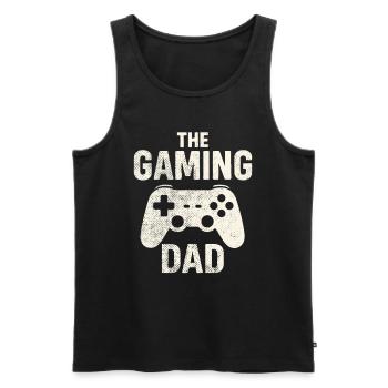 The Gaming Dad Retro Controller - Männer Premium Bio Tank Top - Schwarz - Vorne - AI Model Male 178 light (178cm)