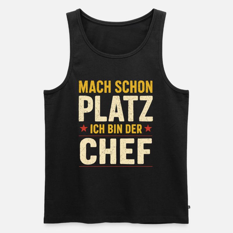 Ich bin der Chef – Spruch - Männer Premium Bio Tank Top - Schwarz