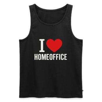 I love working from home - Men's Premium Organic Tank Top - black - Front - AI Model Male 178 light (178cm)