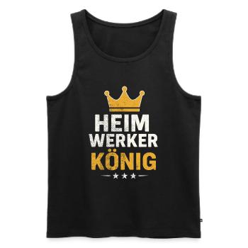 Heimwerker König - Männer Premium Bio Tank Top - Schwarz - Vorne - AI Model Male 178 light (178cm)