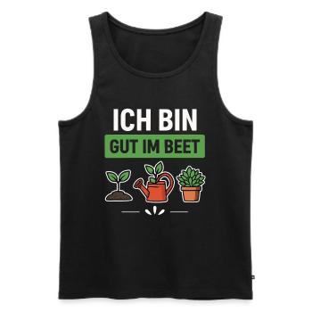 Garten Gärtner Beet Spruch - Männer Premium Bio Tank Top - Schwarz - Vorne - Michal (187cm)