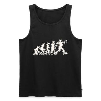 Evolution to become a football player - Men's Premium Organic Tank Top - black - Front - AI Model Male 178 light (178cm)