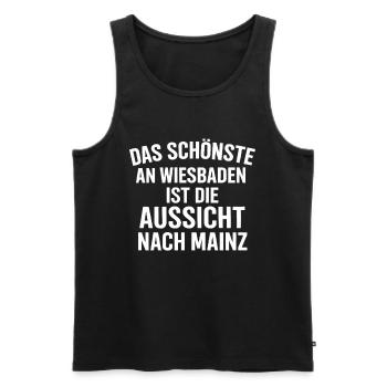 Dicton de Mayence – Voir à la chemise de Mayence - Débardeur bio Premium Homme - noir - Devant - Michal (187cm)